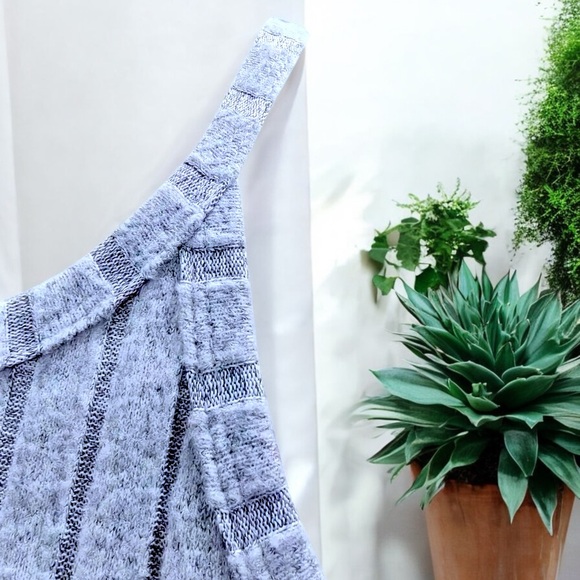 Women’s Steel Gray Halter Neck Bodycon Ribbed Knit Tank Dress - Picture 6 of 16